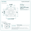 Top plate bolt pattern drawing, 4 x 4-1/2 in plate, slotted bolt holes
