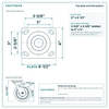 Top plate bolt pattern drawing, 4 x 4-1/2 in plate, slotted bolt holes