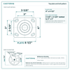 Top plate bolt pattern drawing, 4 x 4-1/2 in plate, slotted bolt holes