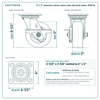 5 x 2 in phenolic swivel caster with side lock brake reference drawing, side, front and top plate views with dimensions