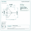 Top plate bolt pattern drawing, ["4-1/2\" x 6-1/4\""] plate, slotted bolt holes