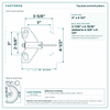 Top plate bolt pattern drawing, ["4-1/2\" x 6-1/4\""] plate, slotted bolt holes