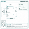 Top plate bolt pattern drawing, ["4-1/2\" x 6-1/4\""] plate, slotted bolt holes
