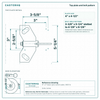 Top plate bolt pattern drawing, ["5-1/4\" x 7-1/4\""] plate, slotted bolt holes