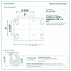 Top plate bolt pattern drawing, ["4-1/2\" x 6-1/4\""] plate, slotted bolt holes