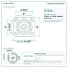 Top plate bolt pattern drawing, 4 x 4-1/2 in plate, slotted bolt holes