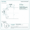 Top plate bolt pattern drawing, ["5-1/4\" x 7-1/4\""] plate, slotted bolt holes