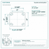 Top plate bolt pattern drawing, ["4\" x 4-1/2\""] plate, slotted bolt holes