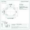 Top plate bolt pattern drawing, ["4\" x 4-1/2\""] plate, slotted bolt holes