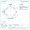 Top plate bolt pattern drawing, ["4\" x 4-1/2\""] plate, slotted bolt holes