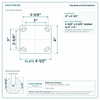 Top plate bolt pattern drawing, ["4\" x 4-1/2\""] plate, slotted bolt holes