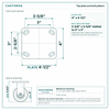 Top plate bolt pattern drawing, ["4\" x 4-1/2\""] plate, slotted bolt holes