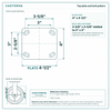 Top plate bolt pattern drawing, ["4\" x 4-1/2\""] plate, slotted bolt holes