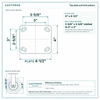 Top plate bolt pattern drawing, ["4\" x 4-1/2\""] plate, slotted bolt holes