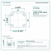 Top plate bolt pattern drawing, ["4\" x 4-1/2\""] plate, slotted bolt holes