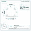 Top plate bolt pattern drawing, ["4\" x 4-1/2\""] plate, slotted bolt holes
