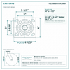 Top plate bolt pattern drawing, ["4\" x 4-1/2\""] plate, slotted bolt holes