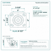 Top plate bolt pattern drawing, ["4\" x 4-1/2\""] plate, slotted bolt holes