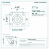 Top plate bolt pattern drawing, ["4\" x 4-1/2\""] plate, slotted bolt holes