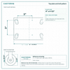 Top plate bolt pattern drawing, ["6-1/4\" x 4-1/2\""] plate
