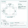Top plate bolt pattern drawing, ["4\" x 4-1/2\""] plate, slotted bolt holes