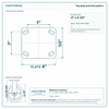 Top plate bolt pattern drawing, ["1/2\" x 4\""] plate