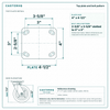 Top plate bolt pattern drawing, ["4\" x 4-1/2\""] plate, slotted bolt holes