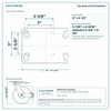 Top plate bolt pattern drawing, ["4-1/2\" x 6-1/4\""] plate, slotted bolt holes