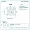 Top plate bolt pattern drawing, ["4\" x 4-1/2\""] plate, slotted bolt holes