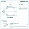 Top plate bolt pattern drawing, ["4\" x 4-1/2\""] plate, slotted bolt holes