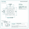 Top plate bolt pattern drawing, ["4\" x 4-1/2\""] plate, slotted bolt holes