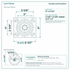 Top plate bolt pattern drawing, ["4\" x 4-1/2\""] plate, slotted bolt holes
