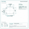 Top plate bolt pattern drawing, ["4\" x 4-1/2\""] plate, slotted bolt holes