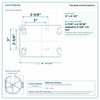 Top plate bolt pattern drawing, ["4-1/2\" x 6-1/4\""] plate, slotted bolt holes