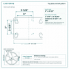 Top plate bolt pattern drawing, ["4-1/2\" x 6-1/4\""] plate, slotted bolt holes