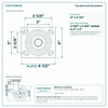 Top plate bolt pattern drawing, ["4\" x 4-1/2\""] plate, slotted bolt holes