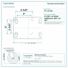 Top plate bolt pattern drawing, ["4-1/2\" x 6-1/4\""] plate, slotted bolt holes
