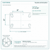 Top plate bolt pattern drawing, ["4-1/2\" x 6-1/4\""] plate