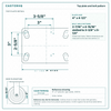 Top plate bolt pattern drawing, ["4-1/2\" x 6-1/4\""] plate, slotted bolt holes
