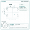 Top plate bolt pattern drawing, ["4-1/2\" x 6-1/4\""] plate, slotted bolt holes