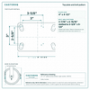 Top plate bolt pattern drawing, ["4-1/2\" x 6-1/4\""] plate, slotted bolt holes