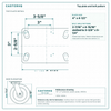 Top plate bolt pattern drawing, ["4-1/2\" x 6-1/4\""] plate, slotted bolt holes