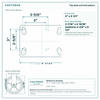 Top plate bolt pattern drawing, ["4-1/2\" x 6-1/4\""] plate, slotted bolt holes