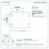 Top plate bolt pattern drawing, ["4-1/2\" x 6-1/4\""] plate, slotted bolt holes