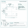 Top plate bolt pattern drawing, ["4-1/2\" x 6-1/4\""] plate, slotted bolt holes