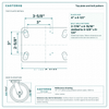 Top plate bolt pattern drawing, ["4-1/2\" x 6-1/4\""] plate, slotted bolt holes