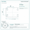 Top plate bolt pattern drawing, ["4-1/2\" x 6-1/4\""] plate