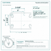Top plate bolt pattern drawing, ["4-1/2\" x 6-1/4\""] plate, slotted bolt holes