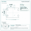 Top plate bolt pattern drawing, ["4-1/2\" x 6-1/4\""] plate, slotted bolt holes