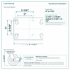 Top plate bolt pattern drawing, ["4-1/2\" x 6-1/4\""] plate, slotted bolt holes